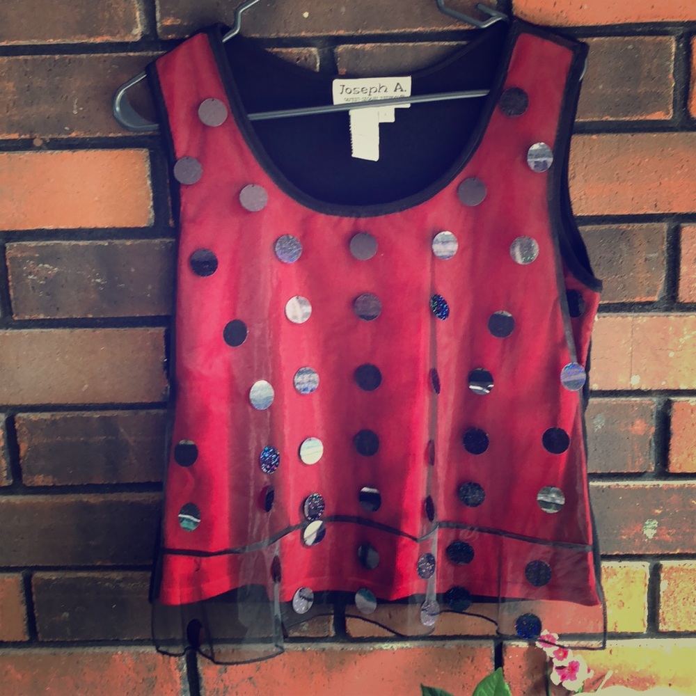 Red and black Joseph A. Ladies Top! Great